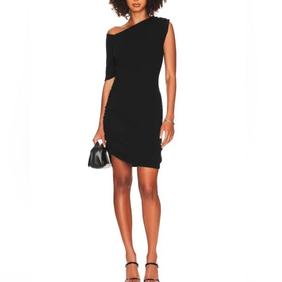 LNA Dresses | New LNA Revolve Zuki Rib Mini Dress in Black Size Large | Color: Black | Size: L | Aeberry89'S Closet